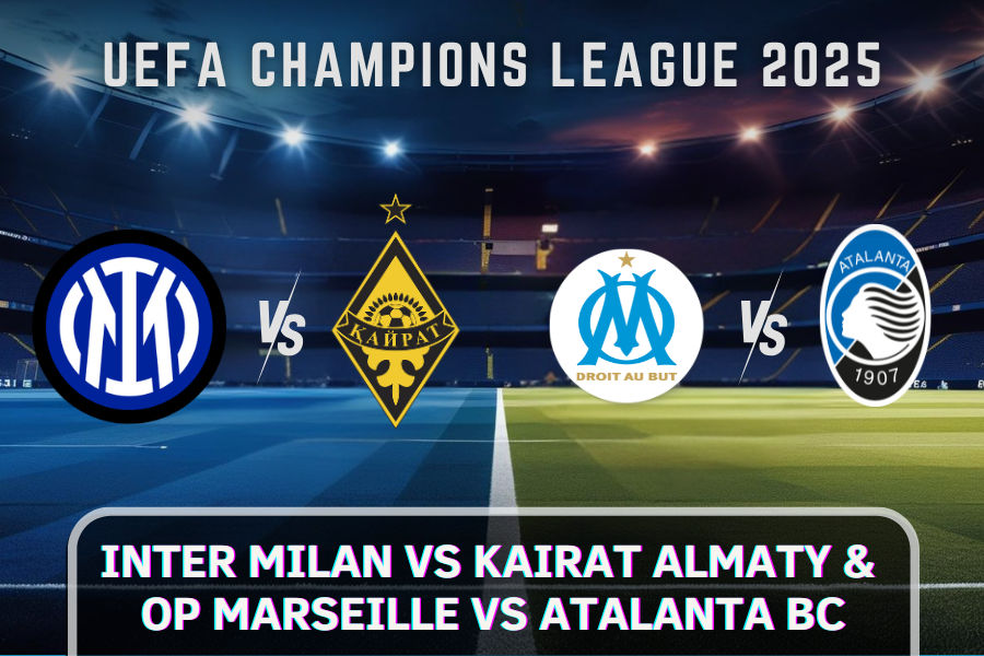 the op marseille and atalanta bc and inter milan and kairat almaty football team logos